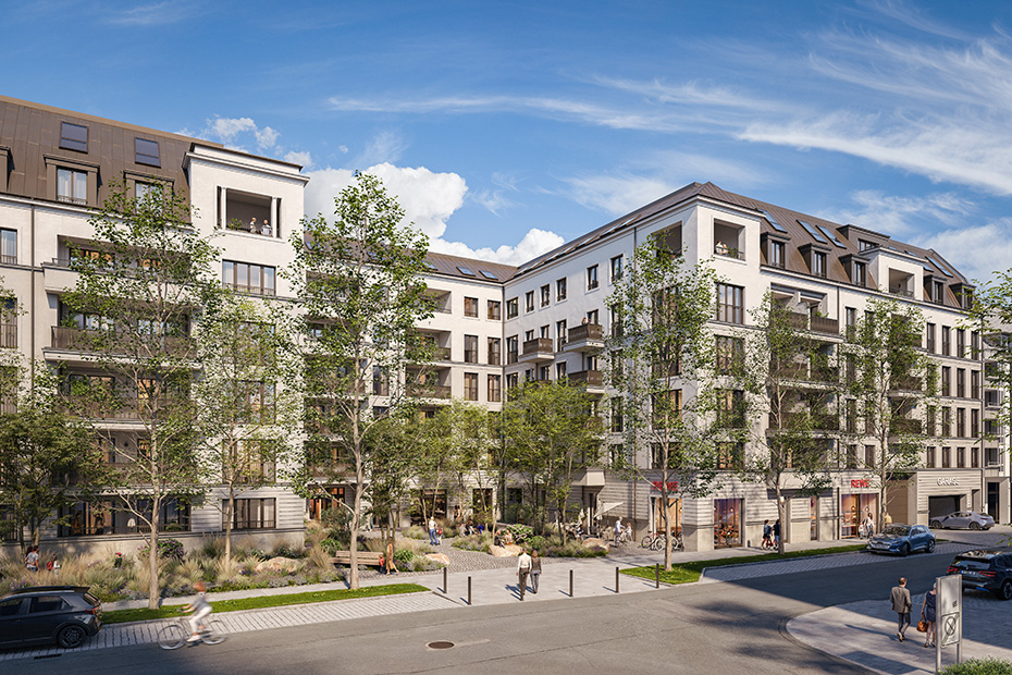 Visualisation of the Alram 14 development project in Sendling Munich